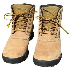 Sorel Paxon 6" OutDry Tan Leather Lace up Men's 10.5